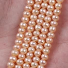Pearl Pearls And Beads 5-6mm Natural Color Button Shape Loose Pearl Beads