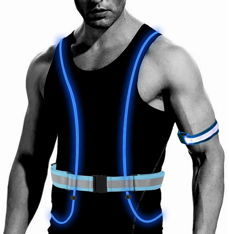 Multicolor Illuminated Tracer360 Reflective Vest for Running or Cycling W... 