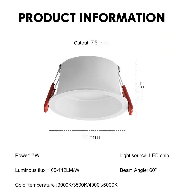 lc10229 recessed spot lamp kitchen living room shopping mall 7w led downlights-2