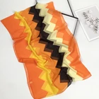 Shawl Popular FENNYSUN 50x160cm Small Long Geometric Triangle Water Ripple Print Women Chiffon Scarf Shawl