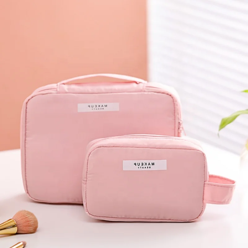 2024 Fashion Portable Makeup Storage Box Big Small Travel Makeup Bag Sets with Handle Organizer Box