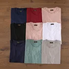 Shirt Wholesale Clothing Summer Casual Men Unisex Plain T-Shirt Bamboo Fiber Slub Cotton T Shirt