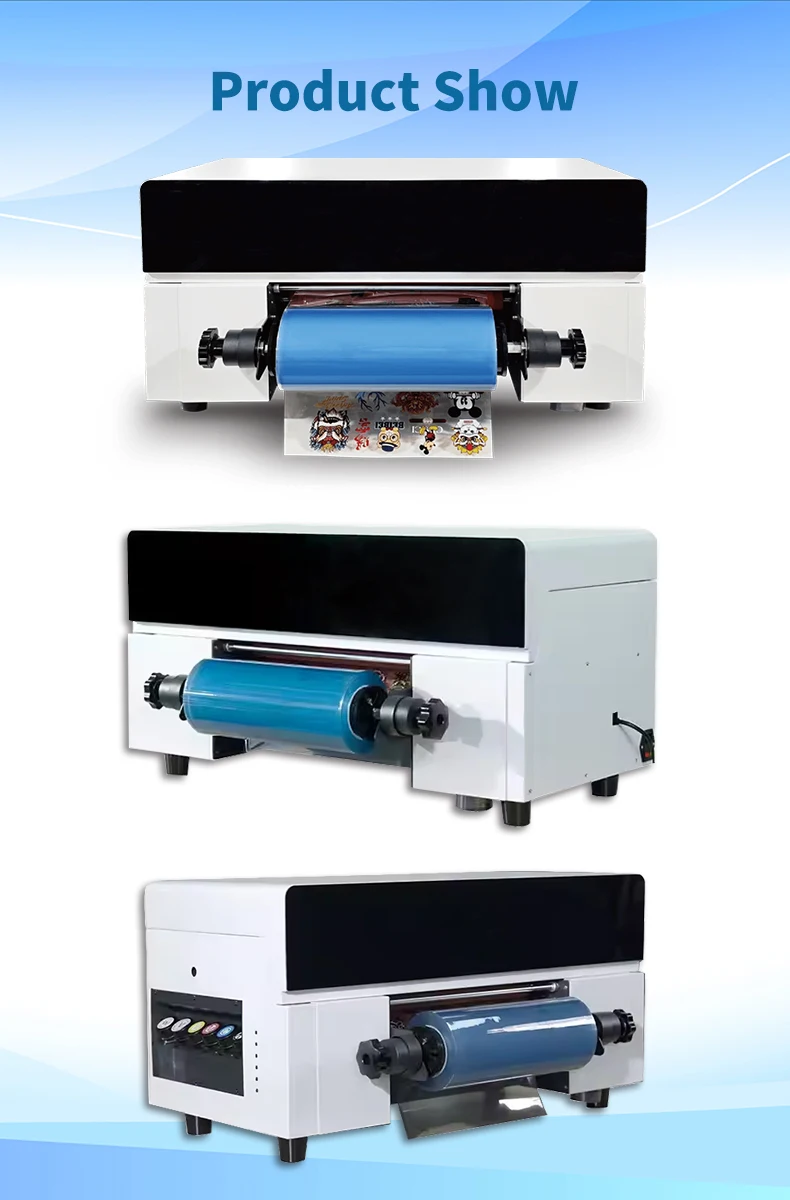 product a3 new type dx7 automatic printhead uv dtf transfer sticker roll to roll imprinting inkjet printer 30cm with laminator erasub-1