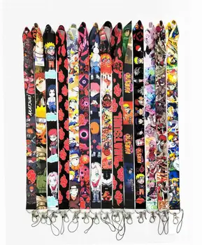 Factory sale ! Hot Sale Cartoon Neck Strap Polyester Id Card Holder Lanyard Japanese Anime Ninja Narutos Lanyards Keychain