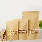 Bags Stand Up Window Pouch 50G Glossy Black Coffee Bags With Zipper