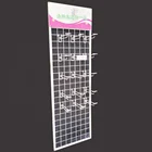 Metal Wire Mesh Hanging Dipslay Rack With Hooks For Hanging Accessories Products In Stores