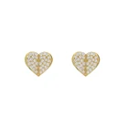 925 Silver Heart Earrings Lilliana 925 Sterling Silver Pave CZ Heart Stud Earrings Heart Jewelry