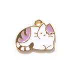 Pendant Jewelry Resting Cat Cartoon Animal Pendant DIY Jewelry Gold Accessories Dripping Oil Alloy Pendant