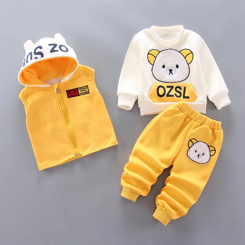 Children's clothing 2023 autumn new kids clothing baby three-piece girls and boys suit