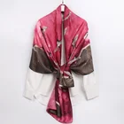 Silk Long Long 2021 New China Style Low MOQ Shawl Polyester Silk Satin Printed Fashion Long Women Scarves