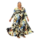 Clothing Women Clothing 2021 Summer Sexy Print Deep V Dress