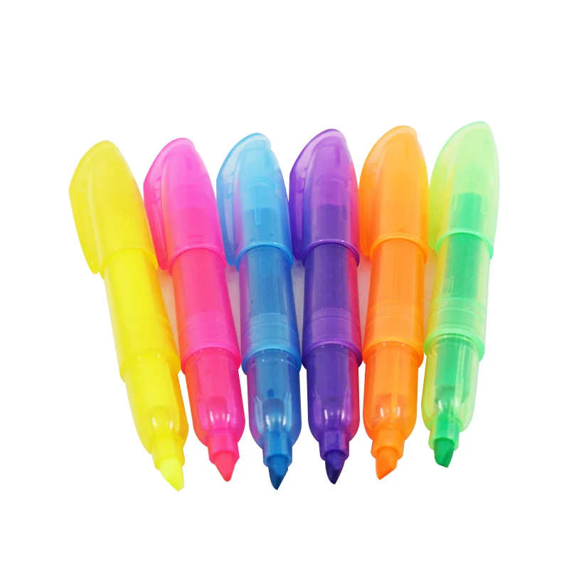 Promotional Gifts Highlighter Markers Multi Colour Highlighter With Keychain