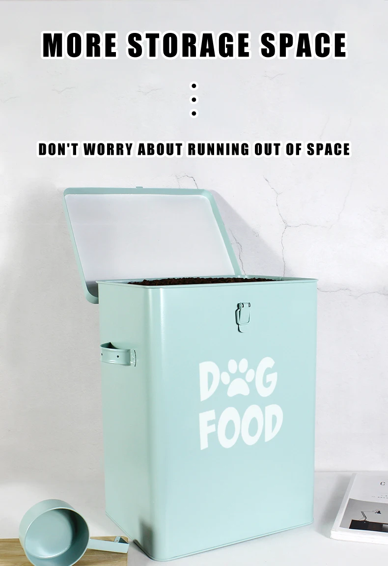 27 L Capacity Durable and Anti-rust Large Pet Food Storage Container for Dog and Cat