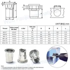 Nutsert Sale SS304 Open End Flat Head Half Hex Body Nutsert