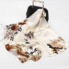 Silk Scarf Women's Fashion Large Square Satin Headscarf
