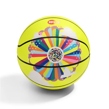 Glory Squad Custom MVP Official Size 7#5 Multi-Color PU Laminated Match Basketball for Training and Races