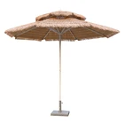 Custom High Quality Maldives Straw Simulation Thatch Palm Beach Umbrellas