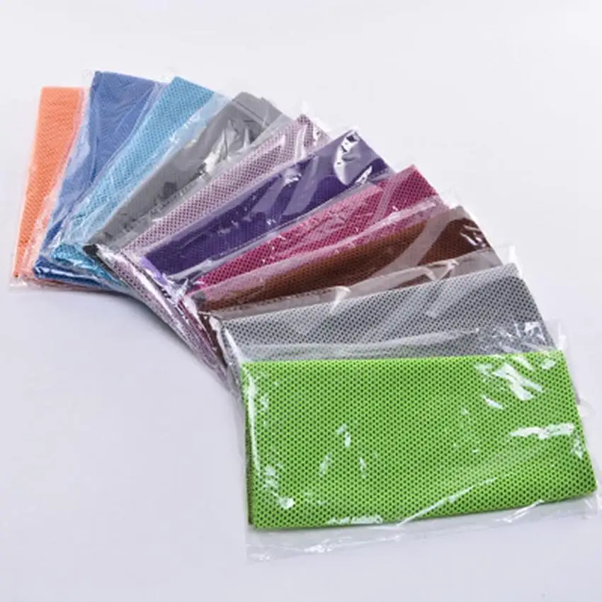 AAA15 Cheap Double Layers Polyester Quick Dry Sports Cool Towel Sweat Gym Summer Sunstroke Instant Cooling Ice Cold Towel