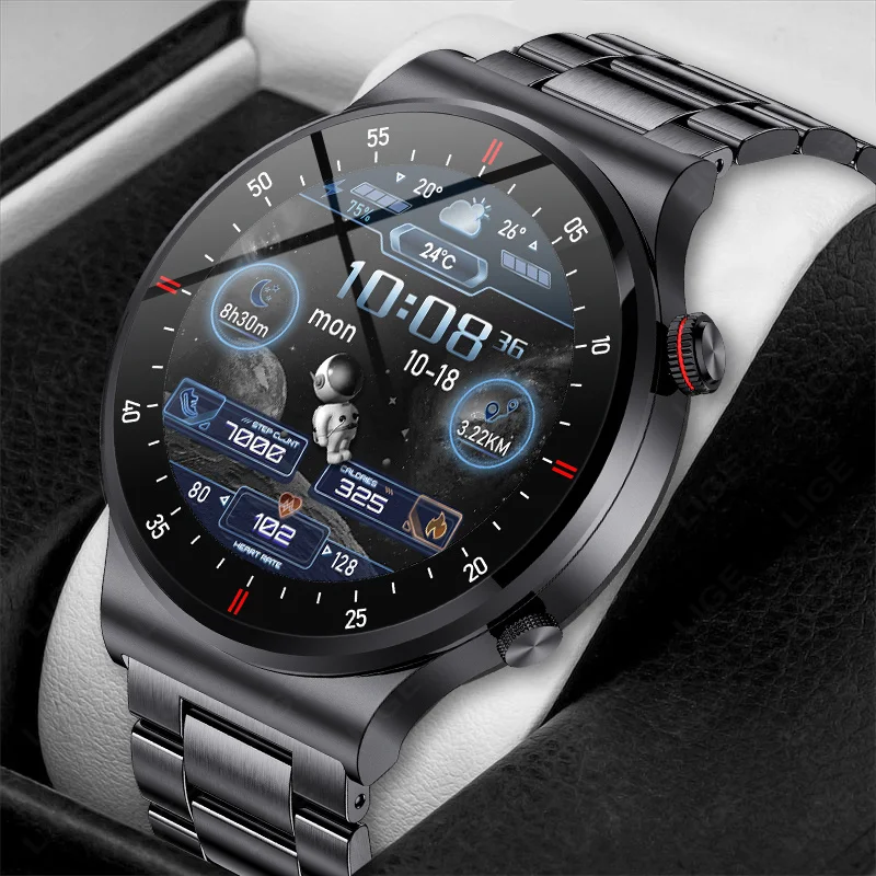 Lige New Calling Smart Watch Men Full Touch Screen Sports Fitness