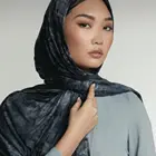 Dyeing Cotton Advanced Tie Dyeing Tie-dye Quality Stretchy Cotton Jersey Scarf Stretchy Plain Wrap Hijab