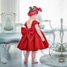 Wedding Dress Floral Modern Design Flare Sleeve O-Neck Flower Girl Wedding Party Dress Princess Dress