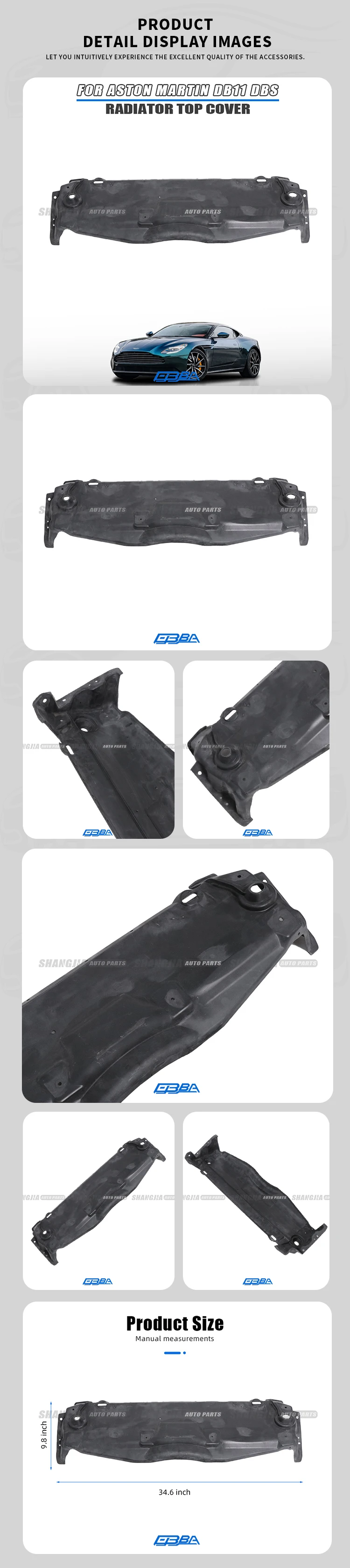 product best brand car accessories plastic radiator cover for aston martin db11 dbs 2016 2024 hy53 8211 af439-2