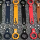 2021 New Smart For Air Tags Accessories Protective Case Smart PU Leather Keychain For Airtag Keyring Case For Airtags