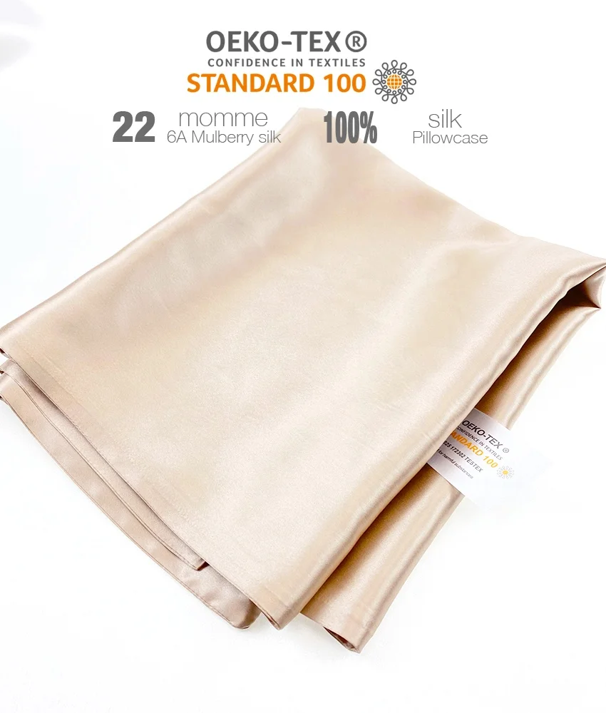 16/19/22 MM Custom 100% Pure Vegan Soft Silk Pillow Case mulberry Silk Pillowcase Customizable Gift Box