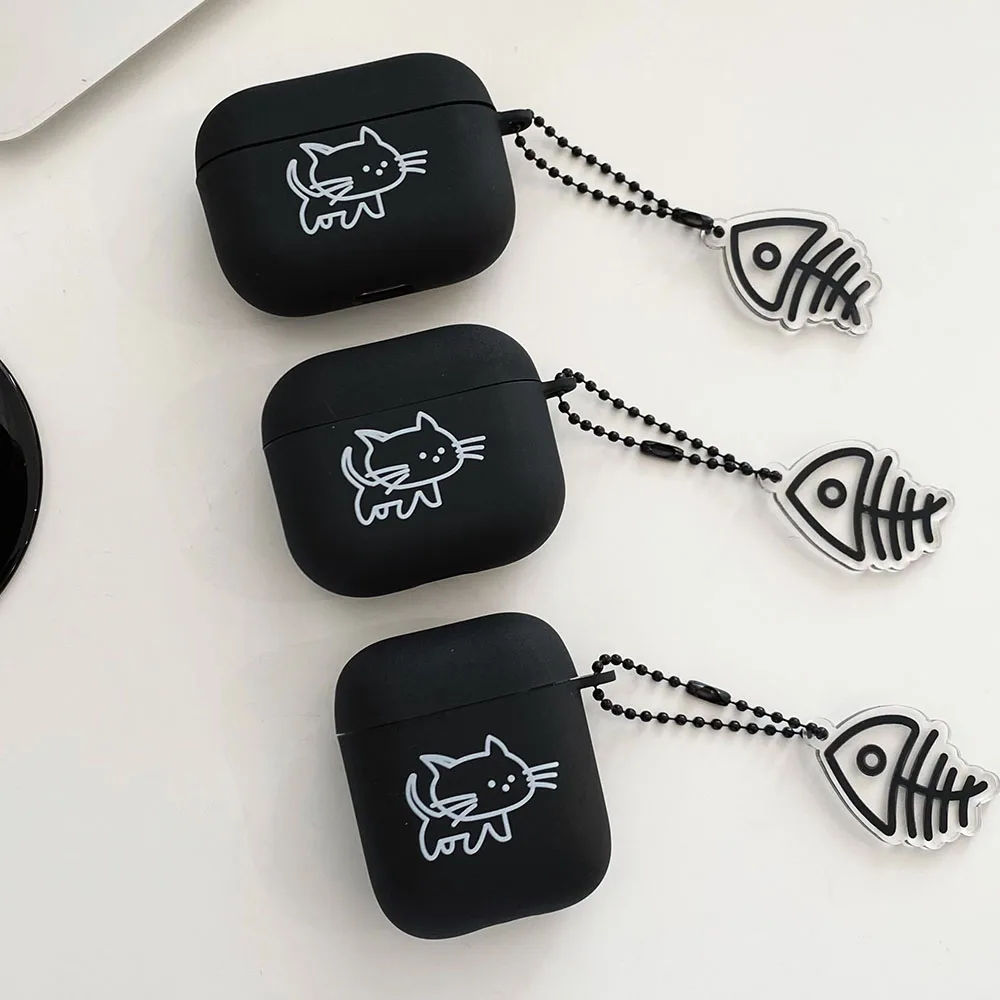 Cartoon Cat Lovers Matte Protective Case For Airpods 123 Soft Tpu Cute Cover For Airpods Pro 2 8578