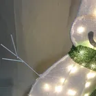 Holiday Christmas Outdoor Metal Belt Snowman Atmosphere Decoration Lights To Celebrate The Holiday