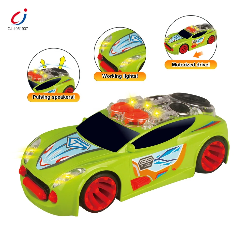Chengji creative toys motorized power low price kids car electric car toy boy favorite friction toy vehicle with light and sound