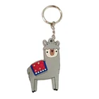 Hot Sale Custom Printed Logo Free Design Glitter Pvc Keyholder Soft Pvc Keychain