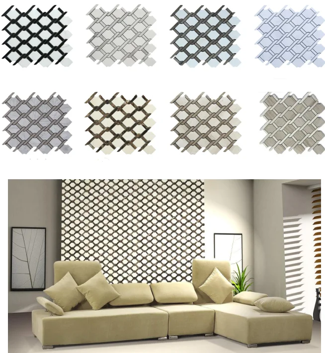 Hot Sale Multiple Mosaic Tiles Natural Marble for Kitchen Washroom Wall With High Quality