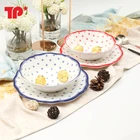 Flower Melamine Flower Painting Melamine Dinnerware Set Of 12