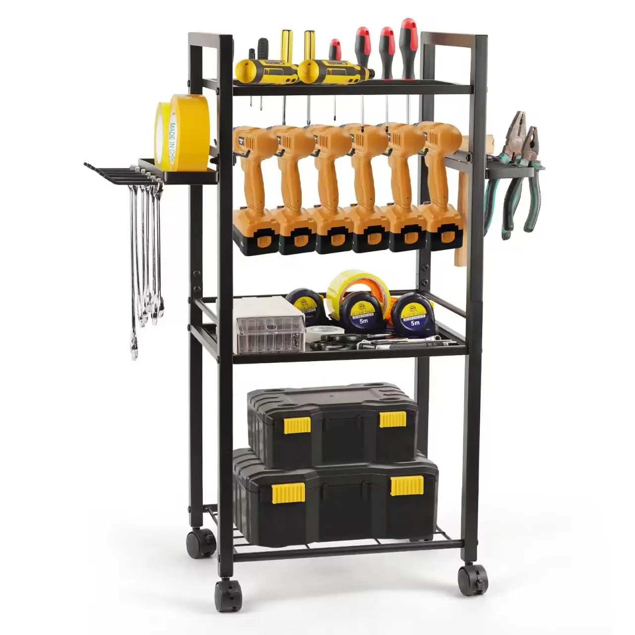 Floor-mounted Garage Tool Cabinet Tool Cart Products Power Drill Holder Power Tool Organizer Garage Storage & Organization Rack