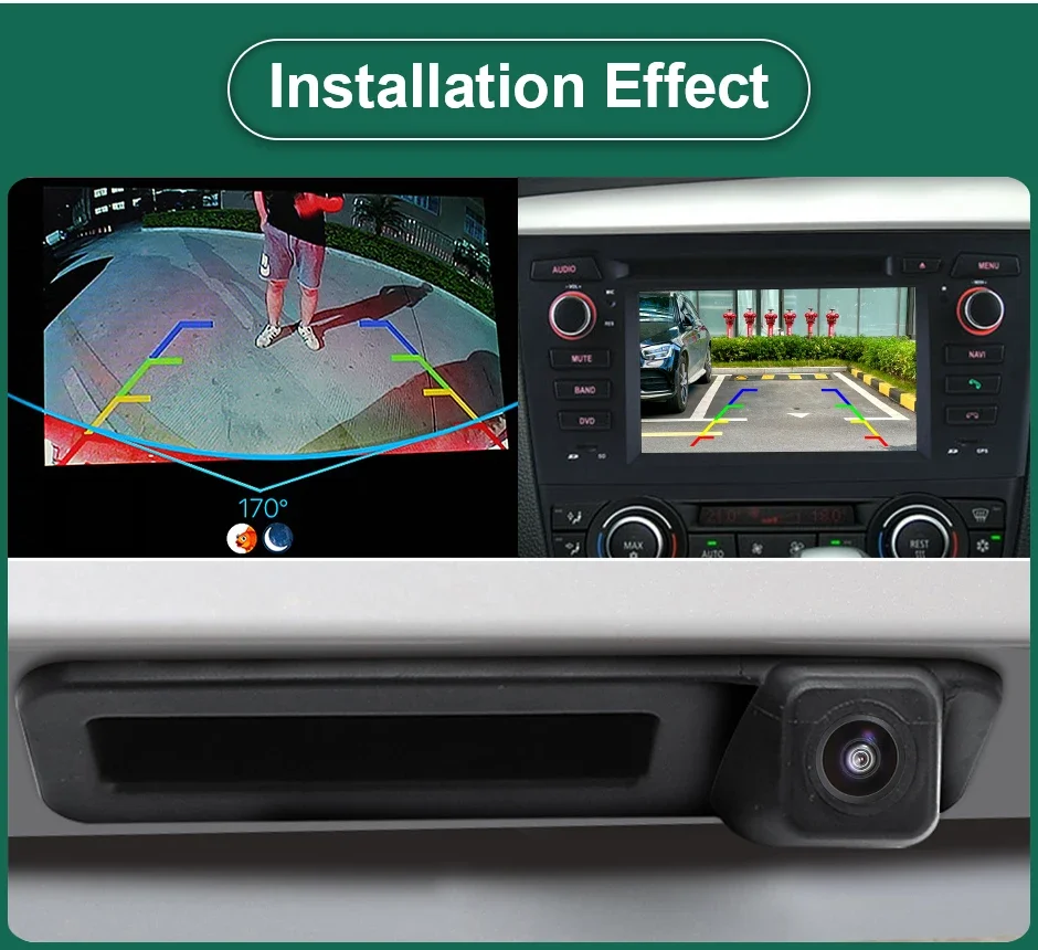 YLOXFW 3D Car 360 Degree Panoramic Camera AHD 1080P Starlight Visión nocturna Front Rear Left Right 360° Kit de cámara para coche Android GPS Navigation Radio Stereo