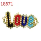 Letter Bead Pendant Fashion Beaded LOVE Letter Bracelet Pendant Miyuki Beaded Charms Wholesale