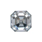 Engagement Gray Asscher Cut 6x6mm Created Moissanite Loose Diamond For Engagement Rings.