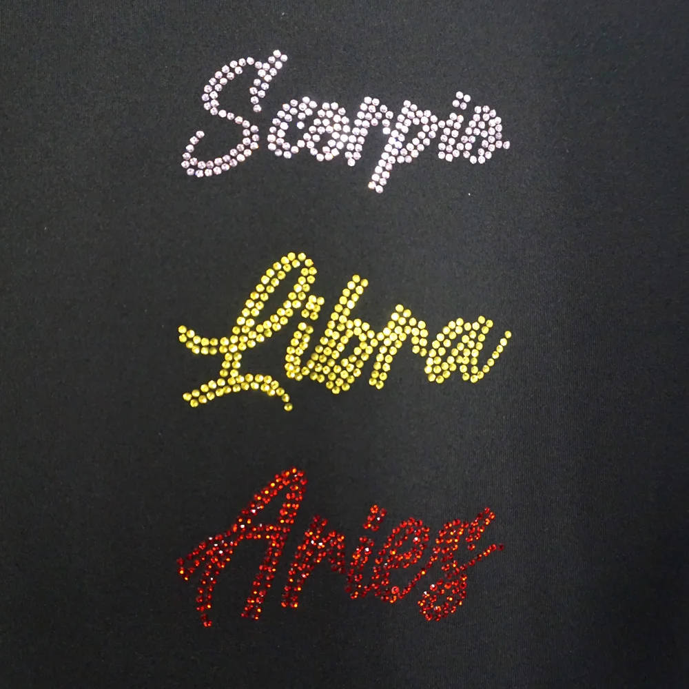 Paris tower custom free sample wholesale rhinestone tshirts heat transfer motif