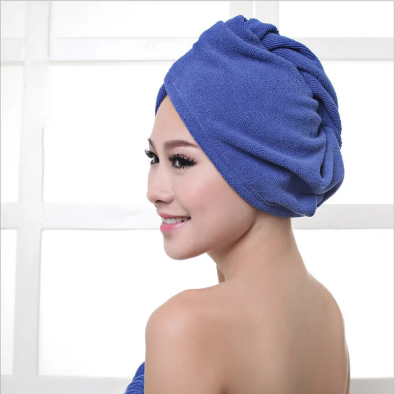 H537 Bathing Tools Women Girls Lady Turban After Shower Head Wrap Towel Microfibre Hair Drying Wrap Quick Dry Hair Hat