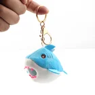 Hot Sale Shark Metal Keychain Plush Promotional Gift Toys Decompression Toys For Kids