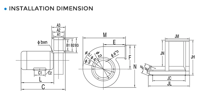 Centrifugal Blower, Copper, Stainless, Steel, Wall - detail 10