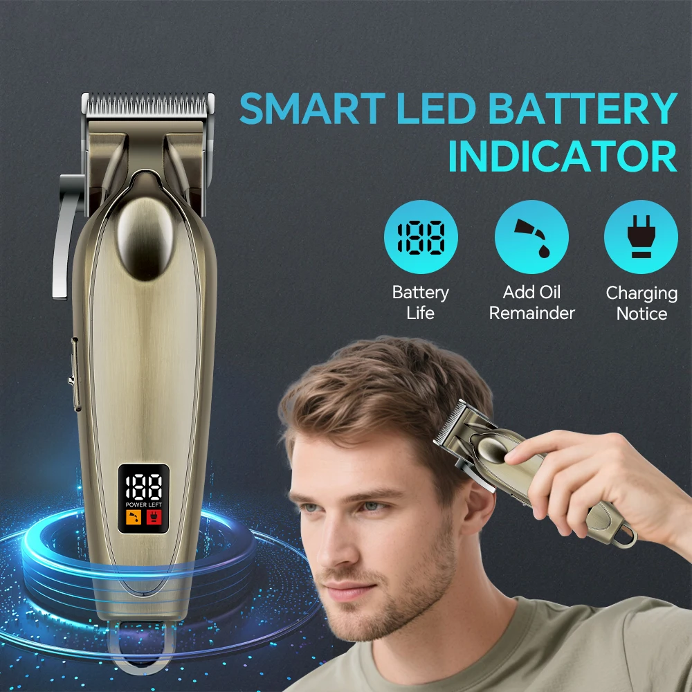 Professional USB Hair Cutter Trimmer Set for Humans Stainless Steel Barber Clippers for Household Hotel Use English Operating manufacture
