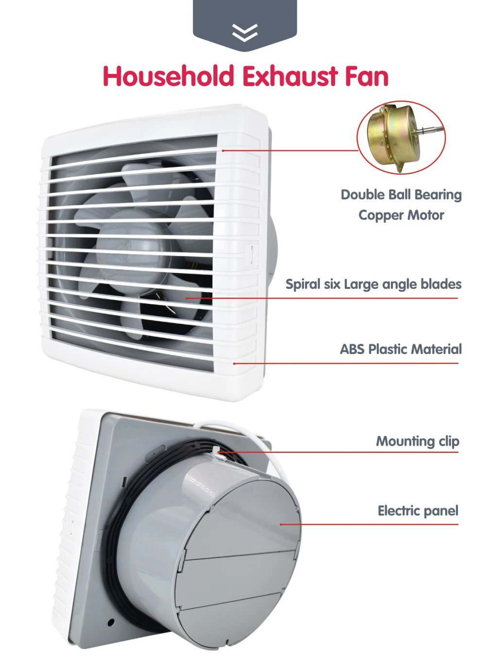 Hvac Air Blower, 150mm, Wall - detail 2