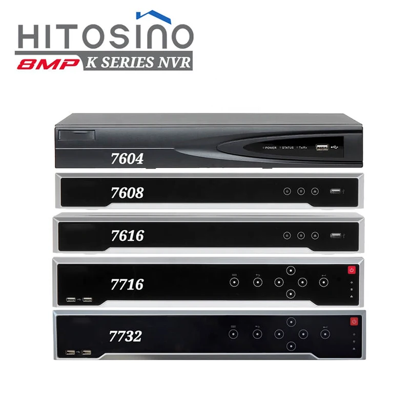 OEM HIK 4k 8mp nvr kits camera 4ch 8ch 8 channel 16 channel 32ch 1080p 32  channel poe cctv nvr systems network video recorder, View DS-7608NI-K2/8P  Hik h265 8 Channel POE NVR DS-7716NI-K4/16P cctv