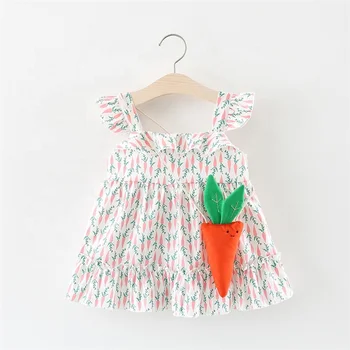 Summer new hot sale kids clothing cute girl dress wholesale cheap baby clothes