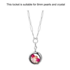 Necklace Personalized New Personalized 30mm Stainless Steel Small Locket Thick Pearl Pendant Necklace With 8mm PEARL