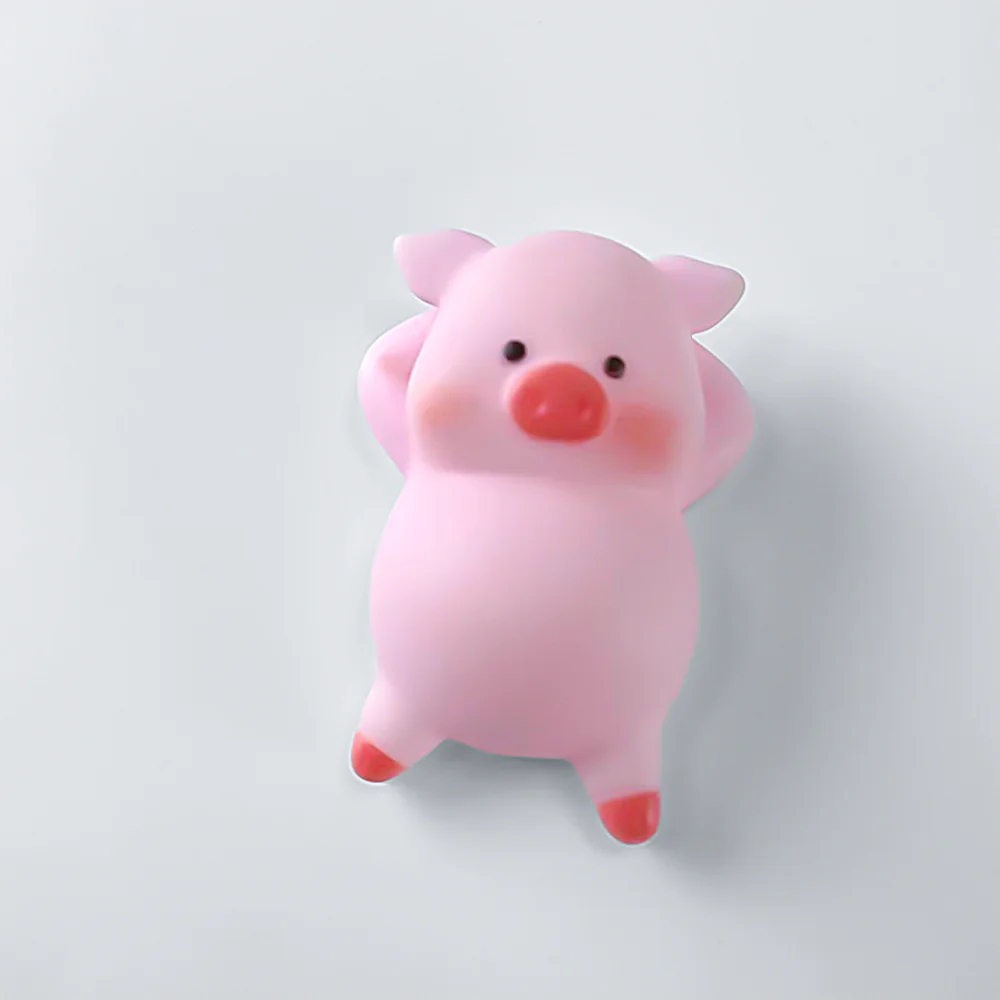 USSE Hot Selling Pig Silicone Bath Toys, Pig Bath Toy Bulk Tiny Float and Squeak Pink Piggy Bathtub Toys for Bath