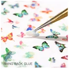 Nail Art 3D Waterproof Simulation Butterfly Nail Sticker For Nail Art Decoration Cute Thin Nail Decals