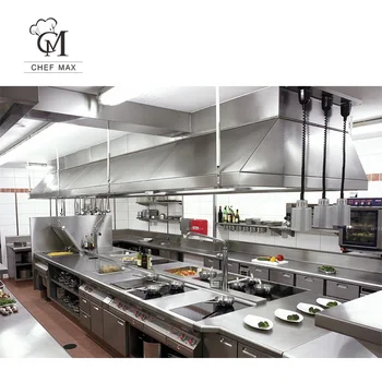 CHEFMAX industrial custom professional hotels catering restaurant kitchen project design equipment list with price